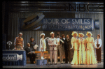 2L-4L) Harve Presnell as Daddy Warbucks, Roseanne Sorrentino as Annie and Deborah Jean Templin as Grace in a scene from the Dallas production of musical "Annie."