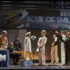 2L-4L) Harve Presnell as Daddy Warbucks, Roseanne Sorrentino as Annie and Deborah Jean Templin as Grace in a scene from the Dallas production of musical "Annie."