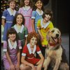 Roseanne Sorrentino as Annie w. Sandy and orphans in a scene from the Dallas production of musical "Annie."