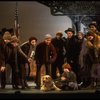 Roseanne Sorrentino as Annie w. Sandy and Hooverville-ites in a scene from the Dallas production of musical "Annie."