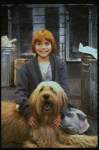 Actress Mary K. Lombardi as Annie w. Sandy in a scene from the Chicago production of the musical "Annie."