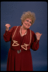 Actress Dolores Wilson as Miss Hannigan in a scene from the Chicago production of the musical "Annie."