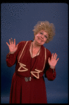 Actress Dolores Wilson as Miss Hannigan in a scene from the Chicago production of the musical "Annie."