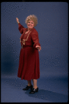Actress Dolores Wilson as Miss Hannigan in a scene from the Chicago production of the musical "Annie."