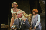 Ellen Martin as Grace, Mary K. Lombardi as Annie and Norwood Smith as Daddy Warbucks in a scene from the Chicago production of the musical "Annie."