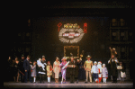 Ellen Martin as Grace, Mary K. Lombardi as Annie and Norwood Smith as Daddy Warbucks in a scene from the Chicago production of the musical "Annie."