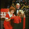 Mary K. Lombardi as Annie and Norwood Smith as Daddy Warbucks w. Sandy in a scene from the Chicago production of the musical "Annie."