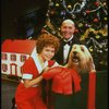 Mary K. Lombardi as Annie and Norwood Smith as Daddy Warbucks w. Sandy in a scene from the Chicago production of the musical "Annie."