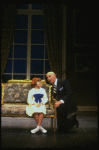 Mary K. Lombardi as Annie and Norwood Smith as Daddy Warbucks in a scene from the Chicago production of the musical "Annie."