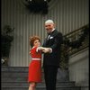 Mary K. Lombardi as Annie and Norwood Smith as Daddy Warbucks in a scene from the Chicago production of the musical "Annie."