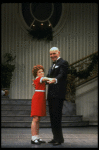 Mary K. Lombardi as Annie and Norwood Smith as Daddy Warbucks in a scene from the Chicago production of the musical "Annie."