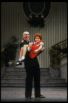 Mary K. Lombardi as Annie and Norwood Smith as Daddy Warbucks in a scene from the Chicago production of the musical "Annie."