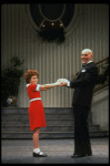 Mary K. Lombardi as Annie and Norwood Smith as Daddy Warbucks in a scene from the Chicago production of the musical "Annie."