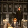 Mary K. Lombardi as Annie w. Sandy and a policeman in a scene from the Chicago production of the musical "Annie."
