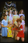 Mary K. Lombardi as Annie w. Sandy (R) and orphans in a scene from the Chicago production of the musical "Annie."