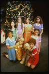 Mary K. Lombardi as Annie w. Sandy (R) and orphans in a scene from the Chicago production of the musical "Annie."