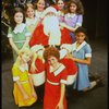Mary K. Lombardi as Annie w. Santa Claus and orphans in a scene from the Chicago production of the musical "Annie."
