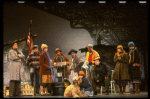 Mary K. Lombardi as Annie w. Sandy and Hooverville-ites in a scene from the Chicago production of the musical "Annie."