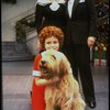 Mary K. Lombardi as Annie, Norwood Smith as Daddy Warbucks, Ellen Martin as Grace and Sandy in a scene from the Chicago production of the musical "Annie."