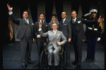 C) Stephen Everett as FDR in a scene from the Chicago production of the musical "Annie."