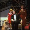 Allison Smith as Annie, Alice Ghostley as Miss Hannigan, John Schuck as Daddy Warbucks w. Sandy in a scene from the Broadway production of the musical "Annie."