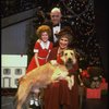 Allison Smith as Annie, Alice Ghostley as Miss Hannigan, John Schuck as Daddy Warbucks w. Sandy in a scene from the Broadway production of the musical "Annie."