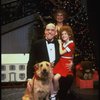 Allison Smith as Annie, Alice Ghostley as Miss Hannigan, John Schuck as Daddy Warbucks w. Sandy in a scene from the Broadway production of the musical "Annie."