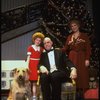 Allison Smith as Annie, Alice Ghostley as Miss Hannigan, John Schuck as Daddy Warbucks w. Sandy in a scene from the Broadway production of the musical "Annie."