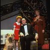 Allison Smith as Annie, Alice Ghostley as Miss Hannigan, John Schuck as Daddy Warbucks w. Sandy in a scene from the Broadway production of the musical "Annie."