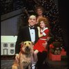 Allison Smith as Annie, Alice Ghostley as Miss Hannigan, John Schuck as Daddy Warbucks w. Sandy in a scene from the Broadway production of the musical "Annie."