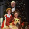 Allison Smith as Annie, Alice Ghostley as Miss Hannigan, John Schuck as Daddy Warbucks w. Sandy in a scene from the Broadway production of the musical "Annie."