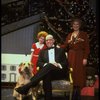 Allison Smith as Annie, Alice Ghostley as Miss Hannigan, John Schuck as Daddy Warbucks w. Sandy in a scene from the Broadway production of the musical "Annie."