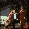 Allison Smith as Annie, Alice Ghostley as Miss Hannigan, John Schuck as Daddy Warbucks w. Sandy in a scene from the Broadway production of the musical "Annie."