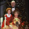 Allison Smith as Annie, Alice Ghostley as Miss Hannigan, John Schuck as Daddy Warbucks w. Sandy in a scene from the Broadway production of the musical "Annie."
