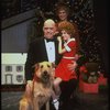 Allison Smith as Annie, Alice Ghostley as Miss Hannigan, John Schuck as Daddy Warbucks w. Sandy in a scene from the Broadway production of the musical "Annie."