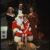 Allison Smith, Alice Ghostley, John Schuck and Mary Bracken Phillips w. Sandy and Santa Claus in a scene from the Broadway production of the musical "Annie."