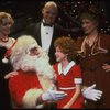 Allison Smith, Alice Ghostley, John Schuck and Mary Bracken Phillips w. Santa Claus in a scene from the Broadway production of the musical "Annie."