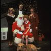 Allison Smith, Alice Ghostley, John Schuck and Mary Bracken Phillips w. Sandy and Santa Claus in a scene from the Broadway production of the musical "Annie."