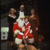 Allison Smith, Alice Ghostley, John Schuck and Mary Bracken Phillips w. Sandy and Santa Claus in a scene from the Broadway production of the musical "Annie."