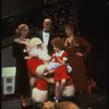 Allison Smith, Alice Ghostley, John Schuck and Mary Bracken Phillips w. Sandy and Santa Claus in a scene from the Broadway production of the musical "Annie."