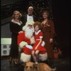 Allison Smith, Alice Ghostley, John Schuck and Mary Bracken Phillips w. Sandy and Santa Claus in a scene from the Broadway production of the musical "Annie."