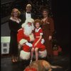 Allison Smith, Alice Ghostley, John Schuck and Mary Bracken Phillips w. Sandy and Santa Claus in a scene from the Broadway production of the musical "Annie."
