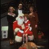 Allison Smith, Alice Ghostley, John Schuck and Mary Bracken Phillips w. Sandy and Santa Claus in a scene from the Broadway production of the musical "Annie."