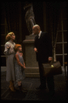 Allison Smith as Annie, John Schuck as Daddy Warbucks and Mary Bracken Phillips as Grace in a scene from the Broadway production of the musical "Annie."