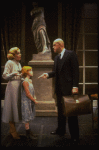 Allison Smith as Annie, John Schuck as Daddy Warbucks and Mary Bracken Phillips as Grace in a scene from the Broadway production of the musical "Annie."