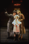 Allison Smith as Annie, John Schuck as Daddy Warbucks and Mary Bracken Phillips as Grace in a scene from the Broadway production of the musical "Annie."