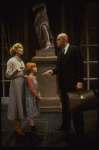 Allison Smith as Annie, John Schuck as Daddy Warbucks and Mary Bracken Phillips as Grace in a scene from the Broadway production of the musical "Annie."