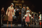 Allison Smith as Annie, John Schuck as Daddy Warbucks and Mary Bracken Phillips as Grace in a scene from the Broadway production of the musical "Annie."