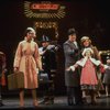 Allison Smith as Annie, John Schuck as Daddy Warbucks and Mary Bracken Phillips as Grace in a scene from the Broadway production of the musical "Annie."