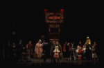 Allison Smith as Annie, John Schuck as Daddy Warbucks and Mary Bracken Phillips as Grace in a scene from the Broadway production of the musical "Annie."